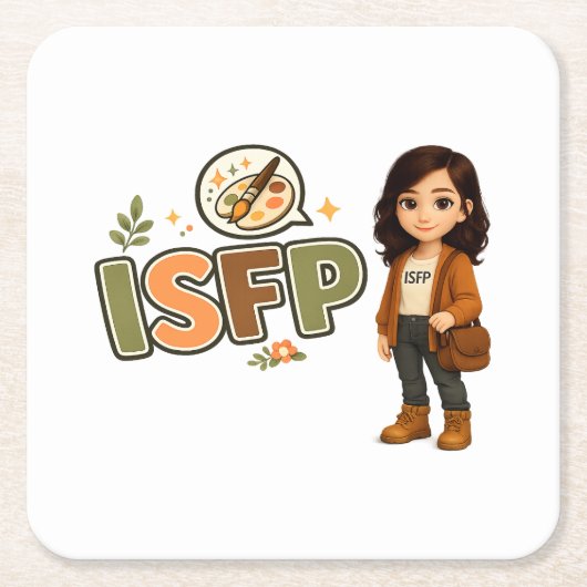 ISFP — A Artista Livre スクエアペーパーコースター (正面)