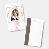 Ishah Laurah Wright Foundation University ID バッジ (正面＆裏面)