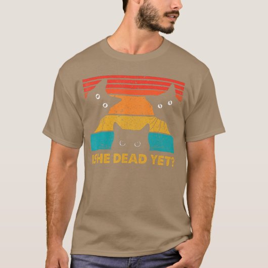 isHeVintageDeadYet ネコの友達 Tシャツ (正面)
