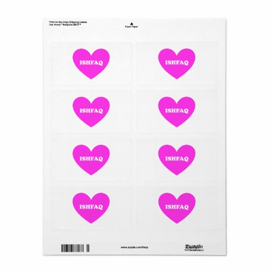 Ishfaq ラベル (フルシート)