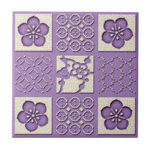 Ishidatami日本語によって点検されるパターンプラムによっては2つが開花し タイル