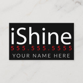iShine。 一掃の窓拭きビジネス 名刺