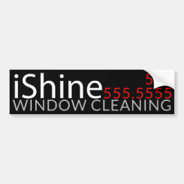 iShine。 昇進窓拭きの家のクリーニング バンパーステッカー