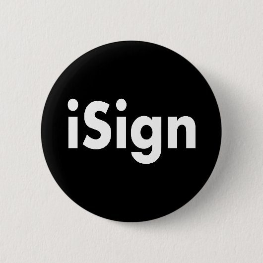 iSign 缶バッジ (正面)