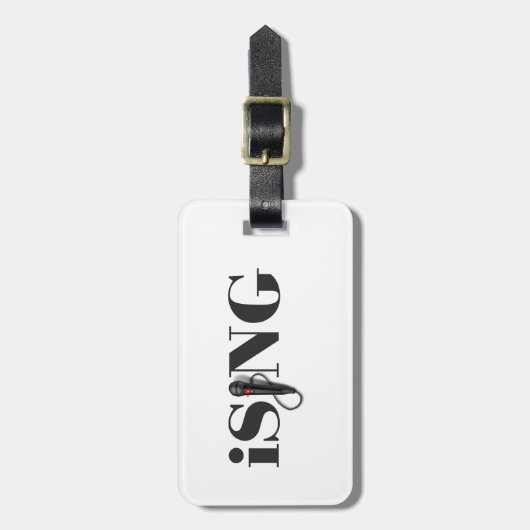iSINGのマイクロフォンの実行者 ラゲッジタグ (正面縦)