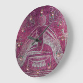 ISIS、アンティークピンク ラージ壁時計 (傾斜)