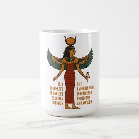 Isis God - Ancient Egyptian History コーヒーマグカップ (中央)