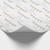 Isla名パーソナライズされた名のバンティングギフトラップ ラッピングペーパー (コーナー)