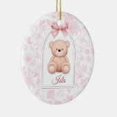 Isla | Custom Pink Teddy Bear Nursery Design セラミックオーナメント (右)