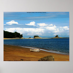 Isla Espiritu SantoのIslasのlas Perlas、パナマ ポスター