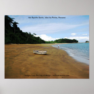 Isla Espiritu SantoのIslasのlas Perlas、パナマ ポスター