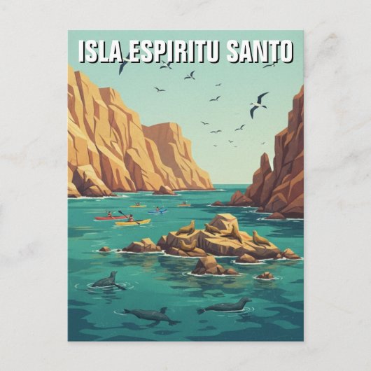 Isla Espíritu Santo Mexico ポストカード (正面)