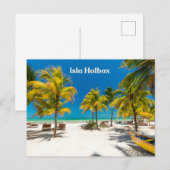 Isla Holbox Mexico Beautiful Beach with Palms ポストカード (正面/裏面)