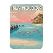 Isla Holbox Mexico Travel Beach マグネット (縦)