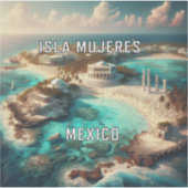 Isla Mujeres Mexico 3インチビニールステッカー シール (正面)