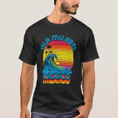 Isla Mujeres Mexico Retro Throwback Surf & Beach S Tシャツ (正面)