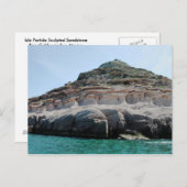 Isla Partida彫刻サンドストーンバジャカリフォルニアス ポストカード (正面/裏面)