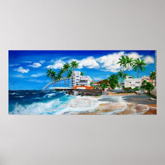 Isla Verde, $1M view of the ビーチin San Juan, PR ポスター (正面)