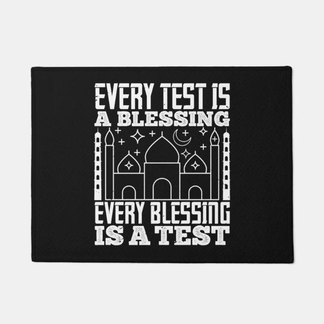 Islam - Every Test Is A Blessing ドアマット (正面)