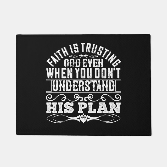 Islam - Faith Is Trusting God ドアマット (正面)