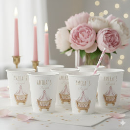 Islamic Aqiqah Paper Cup for Baby Girl 紙コップ