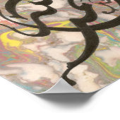 Islamic Arabic Calligraphy art print (Thank God) ポスター (角)