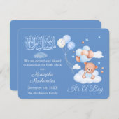Islamic Baby Boy Birth Announcement Card 案内状 (正面/裏面)