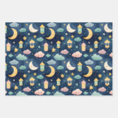 Islamic Baby Gift Wrap Set 3 Cute Designs ラッピングペーパーシート (正面)