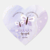 Islamic Baby Girl Aqeeqah Personalized Sticker ハートシール (正面)