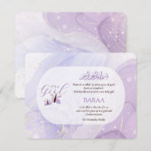 Islamic Baby Girl Birth Announcement Card Aqeeqah  案内状 (正面/裏面)