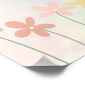 Islamic Bismillah Print, Wildflower Arabic POSTER ポスター (角)