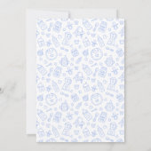 Islamic Blue Watercolor Baby Boy Aqiqah Invitation 招待状 (裏面)