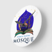 Islamic Center Mosque – Decorative Wall Clock ラウンド壁時計 (傾斜)