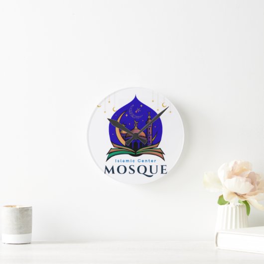 Islamic Center Mosque – Decorative Wall Clock ラウンド壁時計 (ホーム)