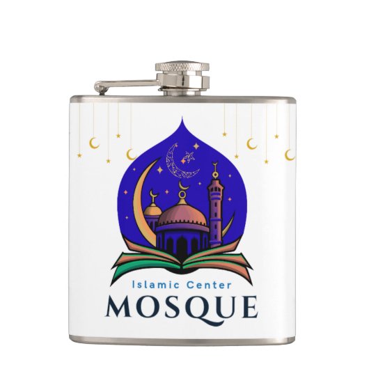 Islamic Center Mosque – Elegant Flask Design フラスク (正面)