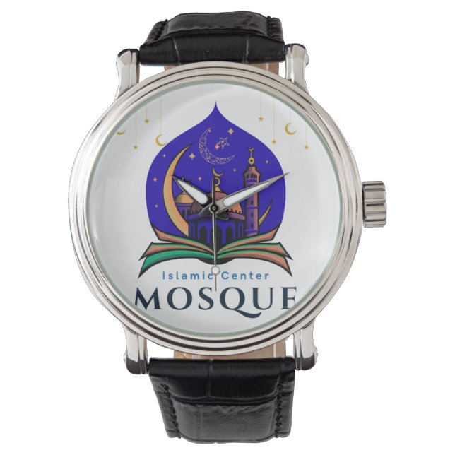 Islamic Center Mosque – Elegant Wristwatch Design  腕時計 (正面)