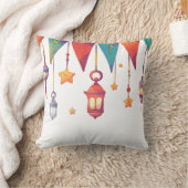  Islamic Colorful Design for Ramadan Throw Pillow クッション (ブランケット)
