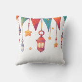  Islamic Colorful Design for Ramadan Throw Pillow クッション (裏面)