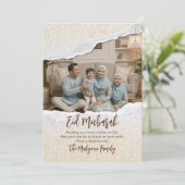 Islamic Geometric Torn Paper & Photo Eid Mubarak シーズンカード (スタンド正面)