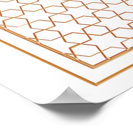 Islamic Geometric Wall Art ポスター (角)