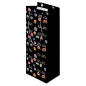 Islamic Gift Bags | Eid Mubarak Floral Design ワインギフトバッグ (裏面アングル)