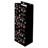 Islamic Gift Bags | Eid Mubarak Floral Design ワインギフトバッグ (正面アングル)