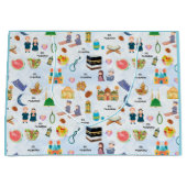 Islamic Gift Bags | Eid Mubarak Muslim Boy Present ラージペーパーバッグ (正面)
