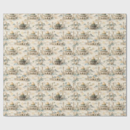 Islamic Gift Wrap Watercolor Eid Ramadan Hajj ラッピングペーパー