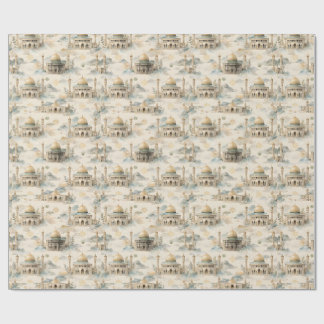 Islamic Gift Wrap Watercolor Eid Ramadan Hajj ラッピングペーパー