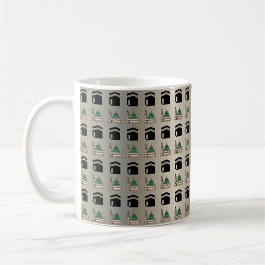 Islamic Gold Mug Kaaba & Masjid Nabawi コーヒーマグカップ (左)