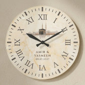 Islamic Kaaba Decor | Muslim Wedding Gift ラージ壁時計