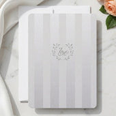 Islamic Nikah Blush Peony Grey Stripe Monogram 招待状