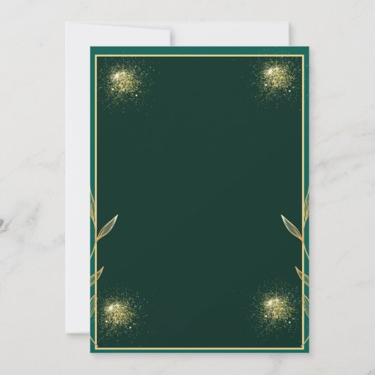 Islamic Nikah Card with Arabic Pattern 招待状 (裏面)