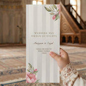 Islamic Nikah Program | Grey Stripe Peony Floral プログラム